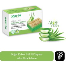 Agarta Doğal Kabak Lifli El Yapımı Aloe Vera Sabunu 2 Adet x 125 gr