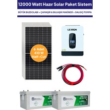 NASAENERJİ 12 Kw 12000 Watt Güneş Enerjisi Hazır Solar Paketi - Half Cut Güneş Panelli