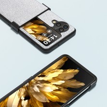 Xshop Oppo Find N3 Flip 5g Manyetik Pu Deri+Pc Rhinestone Doku Telefon Kapağı (Yurt Dışından)