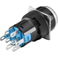 Momentum D16 Işıklı Buton 24V Yaylı 1co Yuvarlak Sarı MBT-27151