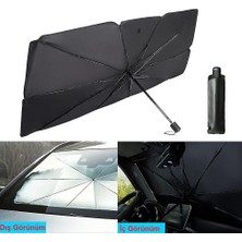 Femex Oto Ön Cam Güneşlik Katlanabilir Pratik Torpido Güneş Koruyucu ŞEMSIYE(145X79CM)