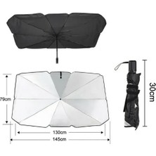 Femex Oto Ön Cam Güneşlik Katlanabilir Pratik Torpido Güneş Koruyucu ŞEMSIYE(145X79CM)