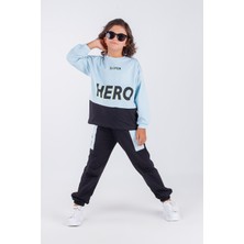 Erkek Çocuk Hero  Baskılı Örme Basic Eşofman Takımı