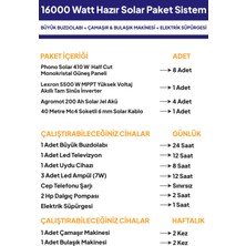 NASAENERJİ 16 Kw 16000 Watt Güneş Enerjisi Hazır Solar Paket Sistem Half Cut Güneş Panelli