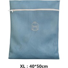 Snrp Shop Xl 40-50CM Stili Nakış Fermuarlı Çamaşır Torbası Taşınabilir Giyim Organizatör Iç Çamaşırı Çorap Sutyen Çamaşır Örgü Çanta (Yurt Dışından)