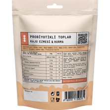 Hindistan Cevizi Kaplı, Kaju Ezmesi & Hurmalı Probiyotik Topları - 80 g