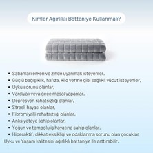 Ağırlıklı Battaniye Tek Kişilik Yorgan 4 kg Gri 155X215 %100 Pamuk 4 Mevsim Kullanılabilir