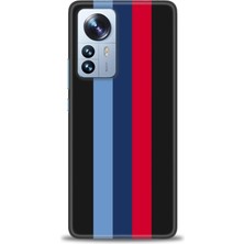 gmotp Xiaomi Mi 13 Pro Kılıf Hd Baskılı Kılıf - Bordo Mavi Çubuklar