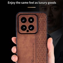 LR Joyful Xiaomi 14 Baskılı Pu Deri Kaplı Tpu Telefon Geri Kapağı (Yurt Dışından)