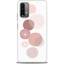gmotp Xiaomi Redmi Note 9 4g Kılıf Hd Baskılı Kılıf - Mürdüm Daireler