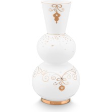 Pip Studio Royal Gold White Beyaz Porselen Vazo 15  cm