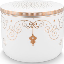 Pip Studio Royal Gold White Beyaz Porselen Mum 11,7 x 9,6  cm