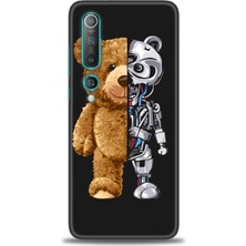 gmotp Xiaomi Mi 10 Kılıf Hd Baskılı Kılıf - Ayı ve Iskeleti