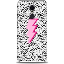 gmotp Xiaomi Redmi 5 Plus Kılıf Hd Baskılı Kılıf - Pembe Şimşek