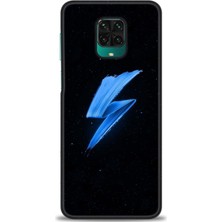gmotp Xiaomi Redmi Note 9s Kılıf Hd Baskılı Kılıf - Mavi Şimşek