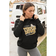 Adabebek Pamuklu Tarz Oversize Kadın Kapşonlu Sweatshirt