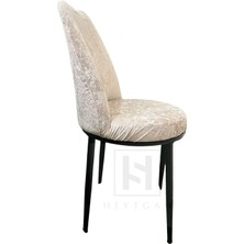 Heytgah Kadife Sandalye Kılıfı Retro Oval Sandalye Örtüsü Sandalye Koruma Tekli(Küçük İÇİN)35X45  Gri
