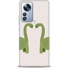 gmotp Xiaomi Mi 12 Pro Kılıf Hd Baskılı Kılıf - Dinazor Aşkı