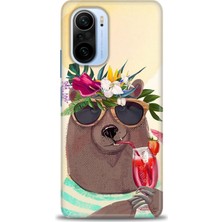 gmotp Xiaomi Redmi K40 Kılıf Hd Baskılı Kılıf - Keyifli Ayı