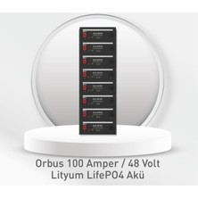 Orbus 48 Volt 100 Amper Lityum Akü Tek Ebat