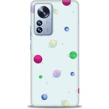 gmotp Xiaomi Mi 12 Pro Kılıf Hd Baskılı Kılıf - Gezegenler Çizim