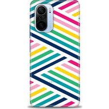 gmotp Xiaomi Redmi K40 Kılıf Hd Baskılı Kılıf - Renkli Çubuklar