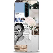 gmotp Xiaomi Redmi Note 8 Pro Kılıf Hd Baskılı Kılıf - Gözlüklü Kadın