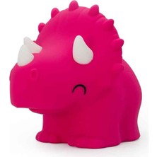 Dhink Silikon Gece Lambası  Triceratops Pembe