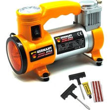 Germany Style 12 V Araba Oto Araç Lastik Şişirme Pompası 150 Psi Metal Gövde  Kompresör Lastik Tamir Kiti Set