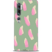 gmotp Xiaomi Mi Note 10 Kılıf Hd Baskılı Kılıf - Pembe Krem