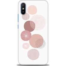gmotp Xiaomi Redmi 9A Kılıf Hd Baskılı Kılıf - Mürdüm Daireler