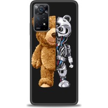 gmotp Xiaomi Redmi Note 11 Pro Kılıf Hd Baskılı Kılıf - Ayı ve Iskeleti