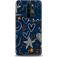 gmotp Xiaomi Redmi Note 8 Pro Kılıf Hd Baskılı Kılıf - Notalar ve Kalpler