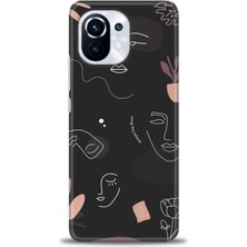 gmotp Xiaomi Mi 11 Kılıf Hd Baskılı Kılıf - Siyah Silüet