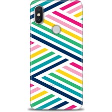 gmotp Xiaomi Redmi Note 6 Pro Kılıf Hd Baskılı Kılıf - Renkli Çubuklar