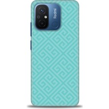 gmotp Xiaomi Redmi 12C Kılıf Hd Baskılı Kılıf - Mavi Mozaik