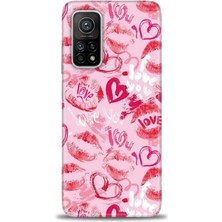 gmotp Xiaomi Mi 10T Kılıf Hd Baskılı Kılıf - Pembe Love