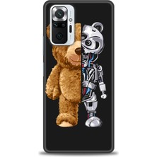 gmotp Xiaomi Redmi Note 10 Pro Kılıf Hd Baskılı Kılıf - Ayı ve Iskeleti