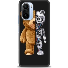 gmotp Xiaomi Redmi K40 Pro Kılıf Hd Baskılı Kılıf - Ayı ve Iskeleti