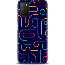 gmotp Xiaomi Poco M3 Kılıf Hd Baskılı Kılıf - Renkli Çubuklar