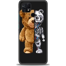 gmotp Xiaomi Poco C40 Kılıf Hd Baskılı Kılıf - Ayı ve Iskeleti