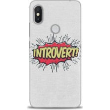 gmotp Xiaomi Redmi Note 6 Pro Kılıf Hd Baskılı Kılıf - Introvert!