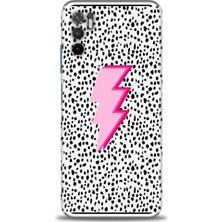 gmotp Xiaomi Redmi Note 10 5g Kılıf Hd Baskılı Kılıf - Pembe Şimşek