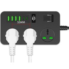 Bescom TB-T09 3'lü Power Socket 2pd+4usb