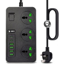 Bescom TB-T09 3'lü Power Socket 2pd+4usb