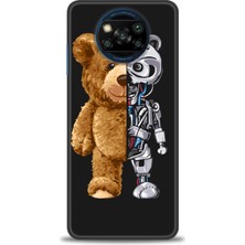 gmotp Xiaomi Poco X3 Nfc Kılıf Hd Baskılı Kılıf - Ayı ve Iskeleti
