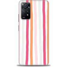 gmotp Xiaomi Redmi Note 11 Pro Kılıf Hd Baskılı Kılıf - Pembe Çubuklar