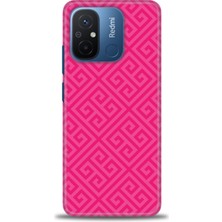 gmotp Xiaomi Redmi 12C Kılıf Hd Baskılı Kılıf - Pembe Mozaik