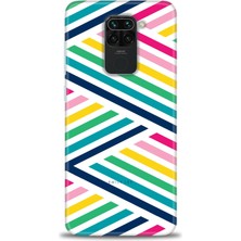 gmotp Xiaomi Redmi Note 9 Kılıf Hd Baskılı Kılıf - Renkli Çubuklar