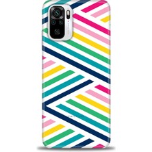 gmotp Xiaomi Redmi Note 10 Kılıf Hd Baskılı Kılıf - Renkli Çubuklar